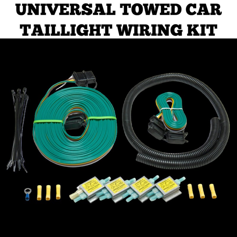 Roadmaster 154 Universal Towed Car Taillight Wiring Kit | Seamless Connectivity | Includes 6' Umbilical Cord with Matching 4-Way Flat Molded Connectors | Comprehensive Kit - Image 2